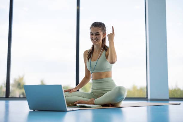 Healthy female learning about wellness benefits and science
